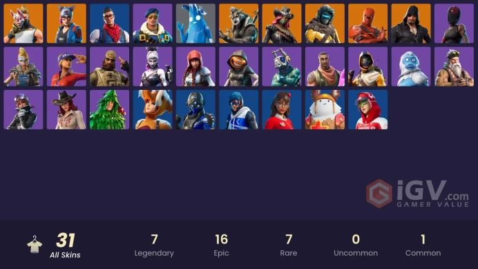 [PC/PSN/XBOX] 31 skins | Point Patroller | Trilogy | Royale Bomber | Prodigy | Zenith | Dire | Blackheart | Drift | Hybrid | Calamity | Lynx | 