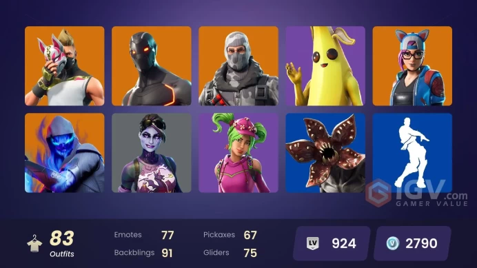 PSN/PC/XBOX  83 skins | OG STW | Mako(OG) | Sub Commander | Havoc | Dire | Enforcer | Drift | Carbide  | 37 MAXED SKIN  | 2790 VB