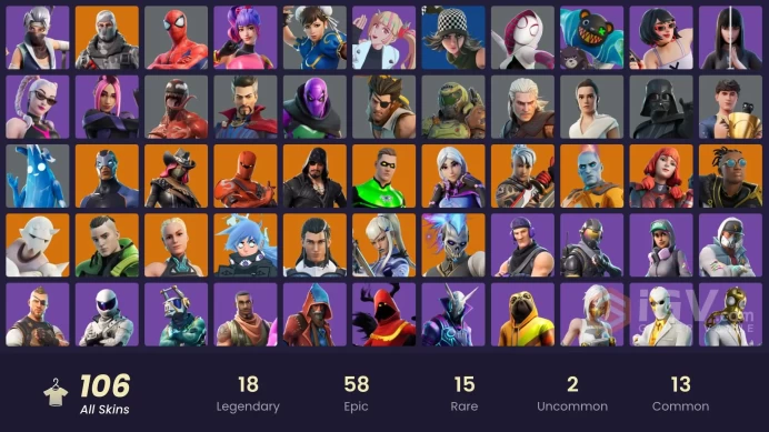 Chun-Li-106 SKINS ≈ 30,600 V-Bucks SPEND-Hunter-Abstrakt-Overtaker-Bugha-Castor-Luminos-Kuno-Rey-Mezmer-FULL ACCESS