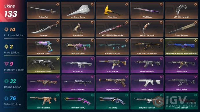 Eu-Europe | VCT LOCK//IN Misericordia | Champions 2023 Vandal | RES Phantom | Reaver Operator | Protocol 781-A Sheriff | 133 Skins | Level 409