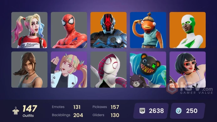 [PC/PSN/XBOX] 147 SKIN-168 PICKAXE-131  EMOTE-130 GLIDERS-100K VP SPEND-Victor ElitE-Rex-DRAGON BALLS-Neymar Jr-Harley Quinn-Thor-FULL ACCESS