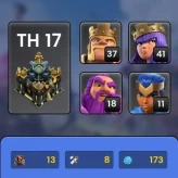 Town hall 17 LV 173, cheap price,C3695
