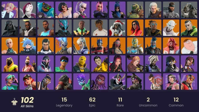 [PC/PSN/XBOX] 103 skins | Renzo the Destroyer | Mizuki | Peter Griffin | The Ageless | Kado Thorne | Valeria | Malik | Joltara | 