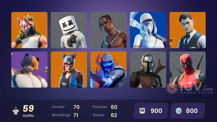 FA - [PSN/SWITCH/PC] 59 skins | Travis Scott | Gold Midas | End Zone | Rogue Agent | Cactus Jack | Rage | Verve | Orange Justice | Rambunctious