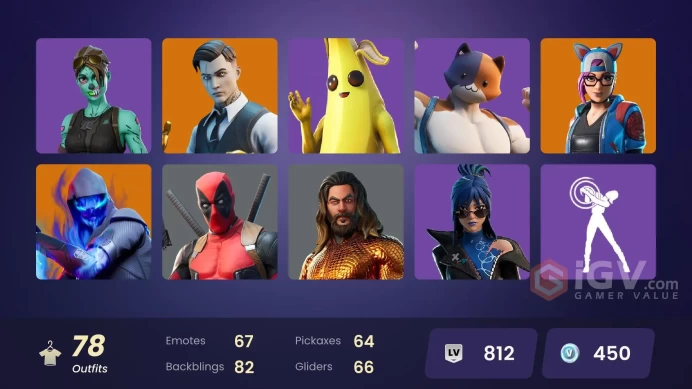 [PC/PSN/XBOX] 78 skins | Merry Mint Axe(OG) | Gold Midas | Zenith | Hybrid | Ultima Knight | Peter Griffin | Fusion | Sorana | Vendetta | 