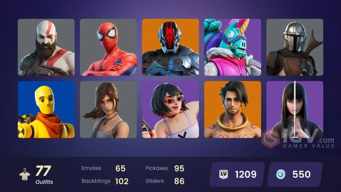 [PC/PSN/XBOX] 77 skins | Kratos(OG)+LEVIATHAN AXE  | Kymera | Predator | Ronin | The Origin | Torin | The Imagined | Vi | CHANGEABLE MAIL