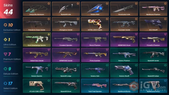 [AP] - SKINS 44 - KNIFE 4 - Evori Dreamwings Spectre - VCT25 x EDG Classic - Xenohunter Knife - FULL ACCESS - INSTANT DELIVERY