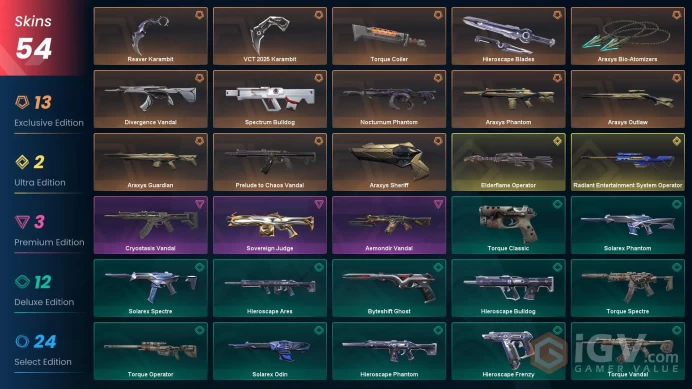 Na-Usa-Can | Araxys Bundle | VCT 2025 Karambit | Prelude to Chaos Vandal | Nocturnum Phantom | RES Operator | 54 Skins | Level 123 | Full Access