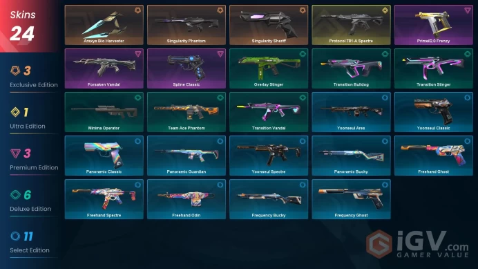 [KR] - SKINS 24 - KNIFE 1 - Protocol 781-A Spectre - Singularity Phantom - Araxys Bio Harvester - FULL ACCESS - INSTANT DELIVERY