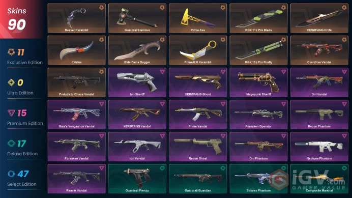 [KR] - SKINS 90 - KNIFE 9 - Reaver Karambit - RGX 11z Pro Firefly - RGX 11z Pro Blade - FULL ACCESS - INSTANT DELIVERY