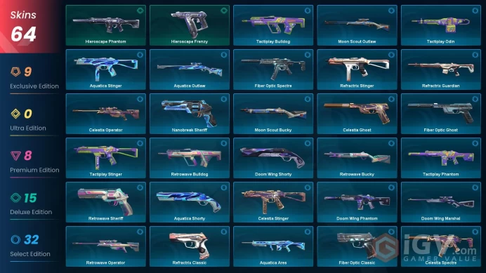[KR] - SKINS 64 - KNIFE 3 - Shellspire Sword - Ruination Phantom - Neo Frontier Phantom - FULL ACCESS - INSTANT DELIVERY