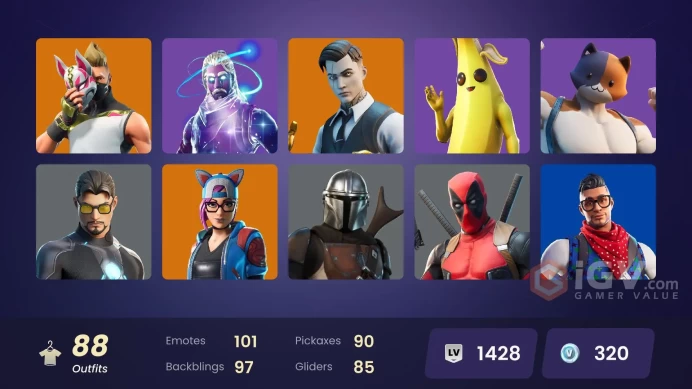 [PC-PSN-XBOX]88 SKIN- Galaxy (OG)-OG STW(SUPER DELUXE)-Drift-Nightlife-FULL ACCESS-CHANGEABLE MAIL-