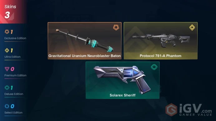 [EU\TURKEY] - SKINS 3 - KNIFE 1 - Protocol 781-A Phantom - Gravitational Uranium Neuroblaster Baton - FULL ACCESS - INSTANT DELIVERY