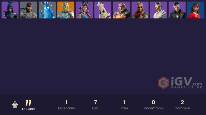 [PSN/XBOX/PC] 11 skins | Sigil of the Alliance War | Spectra Knight | Polar Peely | Solid Snake | Lil Split | Renegade Lynx | Montague | 750 VB