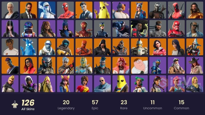 [PC-PSN-XBOX] 126 SKIN-56K VP SPEND- Astro Jack (OG)-John Wick-Deadpool-Joltar-Midas-Venom-Glitch-FULL ACCESS-