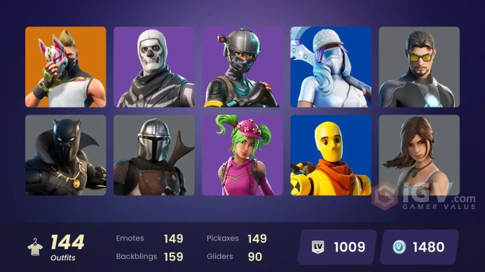 [PC-PSN-XBOX] -144 SKIN -105.000 VP SPEND-Master Chief (Matte Black)-OG STW-Elite Agent-END ZONE-Rogue Agent--Son Goku- Ice Spice-FULL ACCESS-