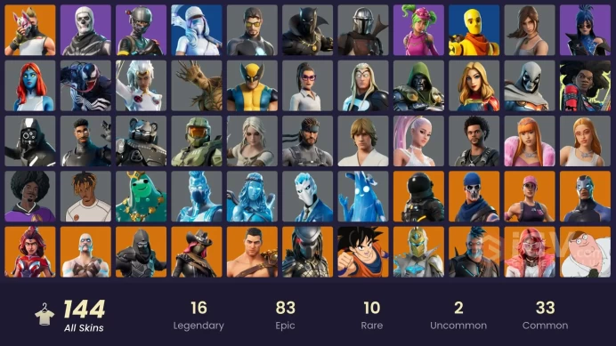 [PC-PSN-XBOX] -144 SKIN -105.000 VP SPEND-Master Chief (Matte Black)-OG STW-Elite Agent-END ZONE-Rogue Agent--Son Goku- Ice Spice-FULL ACCESS-