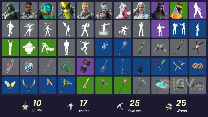 [PSN/XBOX/PC] 10 skins | Captain Jones | War Machine | Mysterio | Shuri | Gwenpool | Emma Frost | Doom | Peelverine | Felina | 950 VB