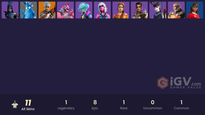 [PSN/XBOX/PC] 11 skins | Ronin | Polar Peely | Tsuki 2.0 | Gumbo | Oscar | Haven | Hope | Harlowe | Shanta | Lt. John Llama| Krisabelle | 950 VB