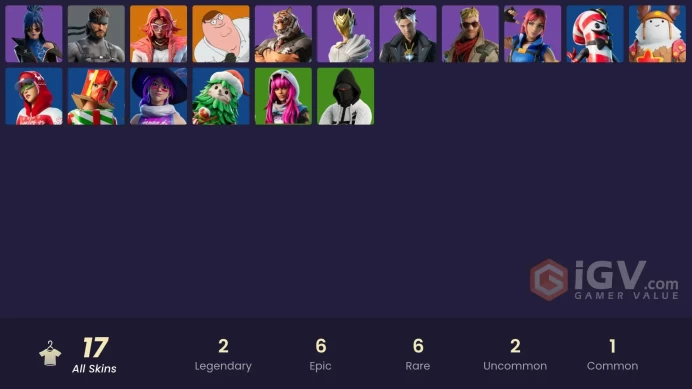 [PSN/XBOX/PC] 17 skins | Verve | Peter Griffin | Valeria | Solid Snake | Montague | Hope | Explorer Emilie | Vengeance Jones | Oscar | 550 VB