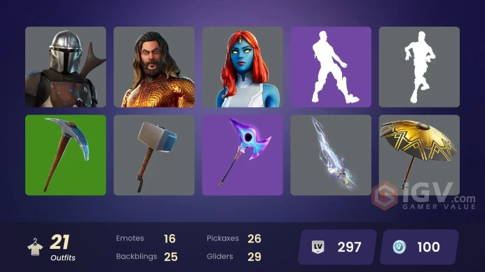 [PSN/XBOX/PC] 21 skins | Predator | Fade | Mandalorian | Storm | Mystique | Jennifer Walters | Groot | Wolverine | Doctor Doom | Thor | 100 VB
