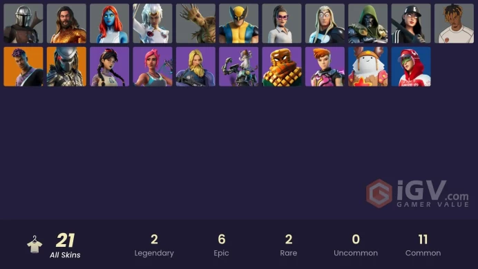 [PSN/XBOX/PC] 21 skins | Predator | Fade | Mandalorian | Storm | Mystique | Jennifer Walters | Groot | Wolverine | Doctor Doom | Thor | 100 VB