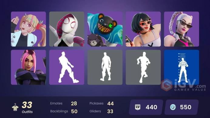 [PSN/XBOX/PC] 33 skins | Tech Axe | Ol' Woody | Basic Basher | Paradigm (Reality-659) | Ronin | Malik| Twyn | Snap |Renzo the Destroyer | 550 VB