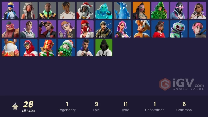 [PSN/XBOX/PC] 28 skins | Neo Versa | Kado Thorne | Rippley vs Sludge | Ahsoka Tano | Polar Peely | Khaby Lame | Santa Dogg | Slayer Juice WRLD
