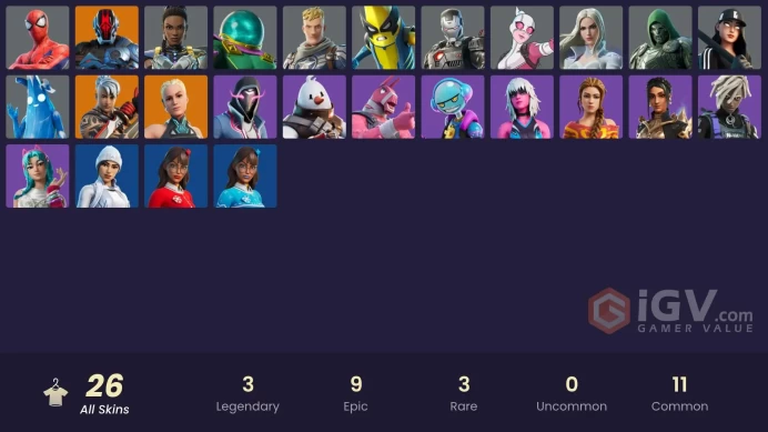 [PSN/XBOX/PC] 26 skins | Paradigm (Reality-659) | Ronin | The Foundation | Captain Jones | Peelverine| Spider-Man | War Machine | Shuri |1050 VB