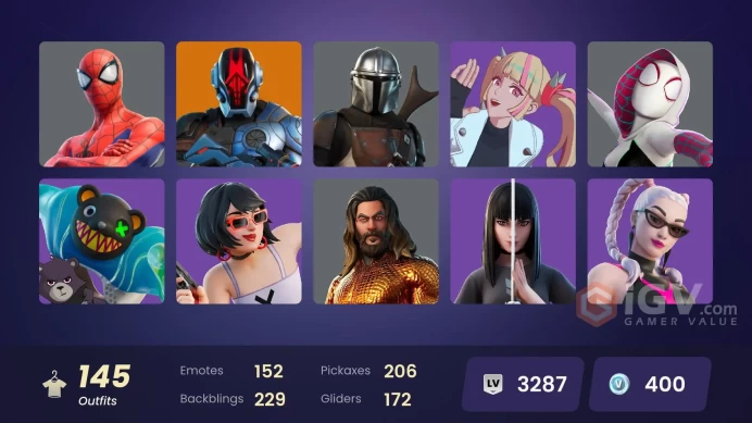 [PC/XBOX/PSN/SWITCH] 145 skins | Sandstone Joey | Burning Ambition Valeria | Head (Droopy) | Menace  | Ascension Nezumi