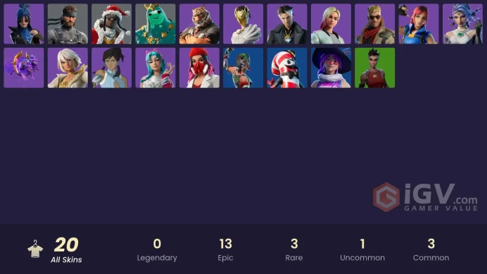 [PSN/XBOX/PC] 20 skins | Poseidon | Solid Snake | Santa Dogg | Korra | Cerberus | Medusa |Katalina | Montague | Oscar| Explorer Emilie |  100 VB