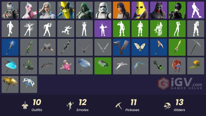 [PSN/XBOX/PC] 10 skins | Bird Call | Gear Specialist Maya | First Order Stormtrooper | War Machine | Gwenpool | Emma Frost | Doom | Peelverine
