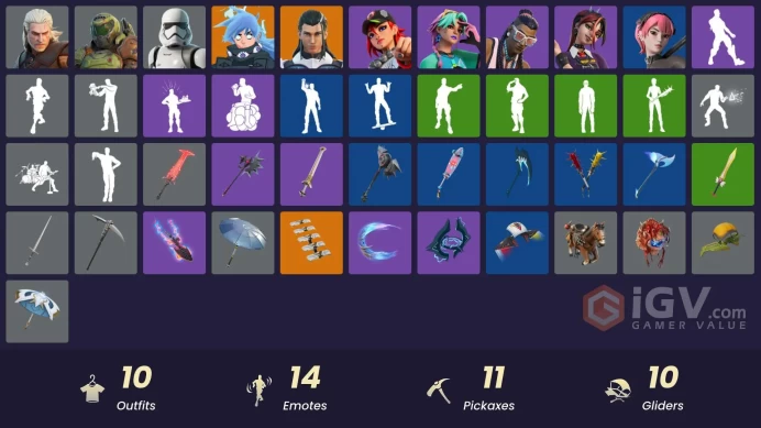 [PSN/XBOX/PC] 10 skins | Nezumi | The Ageless | First Order Stormtrooper | Geralt of Rivia | Doom Slayer | Massai | Dusty | Helsie | Selene