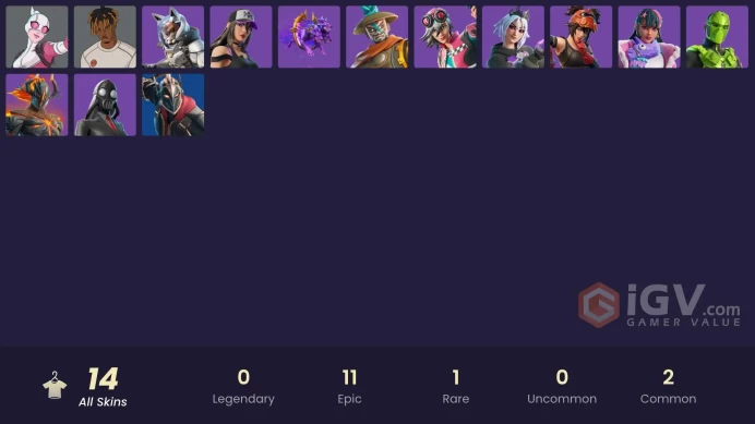 [PSN/XBOX/PC] 14 skins | Gwenpool | Slayer Juice WRLD | Polus | Jing | Dali | Cerberus | The Operator | Persephone | Kyran Aryk| Chaos Director 