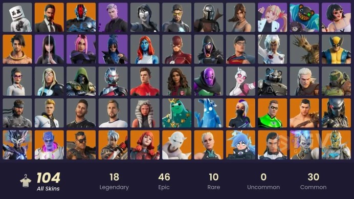 [PC/XBOX/PSN/SWITCH] 104 skins | John Wick | The Imagined (Combat Elite) | Head (Droopy) | Paradigm (Aurelian) | The Ageless Champion