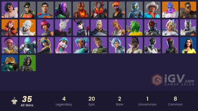 [PSN/XBOX/PC] 35 skins | The Imagined | Joey | Kymera | Snap | Prowler | Incinerator Kuno | Roast Lord | Molten Ragnarok | UNSC Spartan | 300 VB