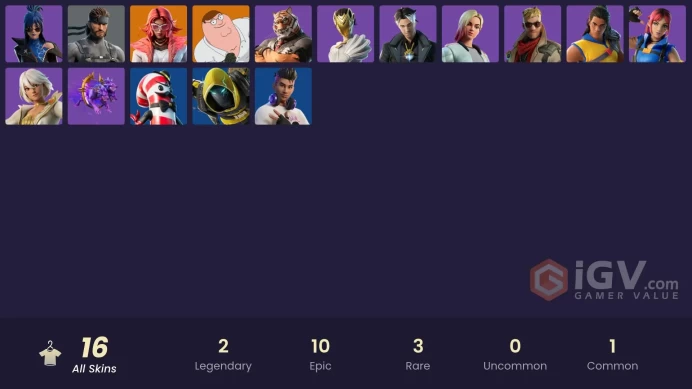 [PSN/XBOX/PC] 16 skins | Nanner Ringer | Peter Griffin | Valeria | Solid Snake | Cerberus | Trailblazer Tai | Montague | Oscar | Hope | 350 VB