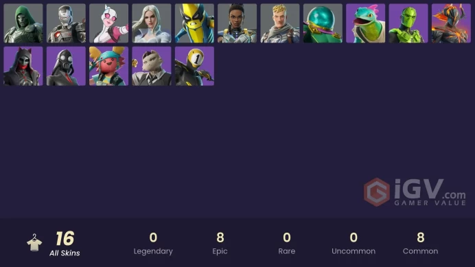 [PSN/PC] 16 skins | Captain Jones | War Machine | Mysterio | Shuri | Gwenpool | Emma Frost | Doom | Peelverine | Polus | 1-Ball | Lizzik 