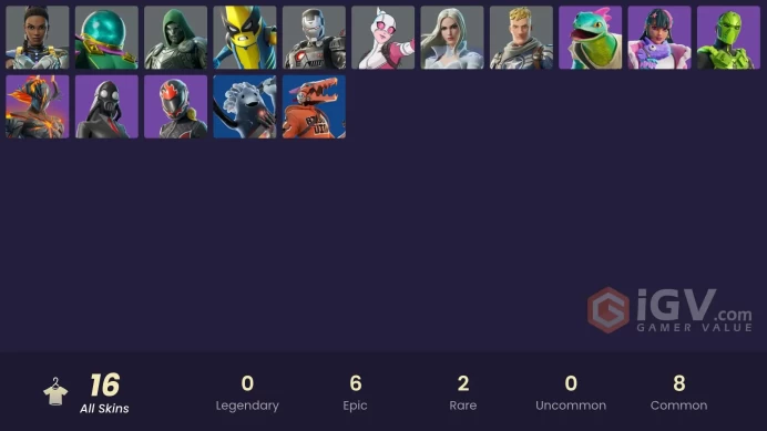 [PSN/XBOX/PC] 16 skins | Captain Jones | War Machine | Mysterio | Shuri | Gwenpool | Emma Frost | Doom | Peelverine | Polus | Lizzik | 350 VB