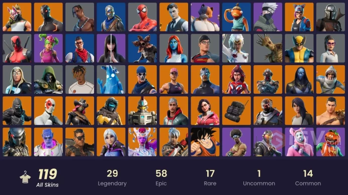 [PC-PSN-XBOX]- Travis Scott OG -Blue Squire-Royale Knight-OG STW SUPER DELUXE-Midas-DRAGON BALLS SKINS-Omega-Kakashi Hatake-FULL ACCESS-