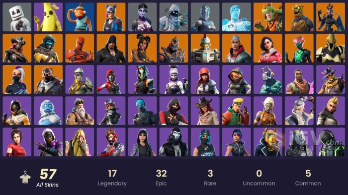 [PC-PSN-XBOX] 57 skins | IKONIK OG| Fishstick (World Cup) | Clutch | Grind | Battle Hound | Vendetta | Ravage| Breakpoint|Marshmello|FULL ACCESS