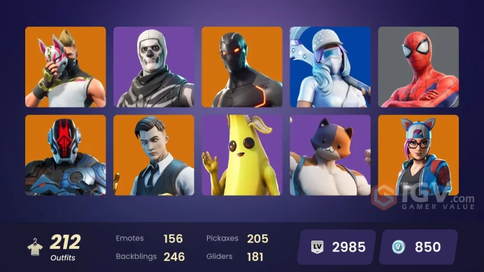 [PC/XBOX/PSN/SWITCH] 212 skins | OG STW | Neo Versa | Blue Striker | Ronin (Cape) | Zenith (Stage 4) | Ice King (Gold) | Carbide Armor Stage 5 