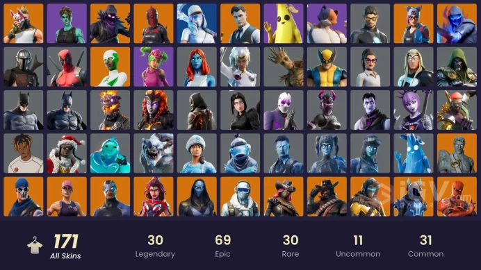  [PC/XBOX/PSN/SWITCH] 171 skins | OG STW | Gold Brutus | Gold Midas | Cloud Striker | Major Lazer | Lina Scorch | Sultura | Rogue Agent