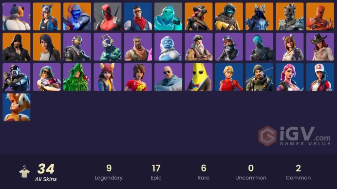 [PC/PSN/XBOX] 34 skins | Mako(OG) | Rogue Agent| Prodigy | Fusion | The Prisoner | The Ice King | CHANGEABLE MAIL AND PASS 1150 VB