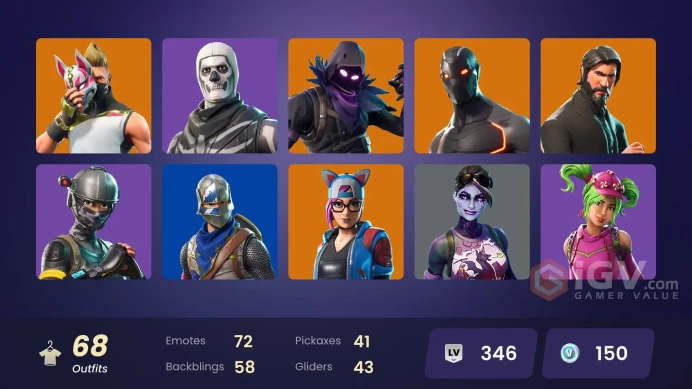 [PC/XBOX] 68 skins | The Reaper(OG) | Blue Squire(OG) | Royale Knight(OG) | Elite Agent (OG)| Blue Team Leader | Take The L(OG) |CHANGEABLE MAIL