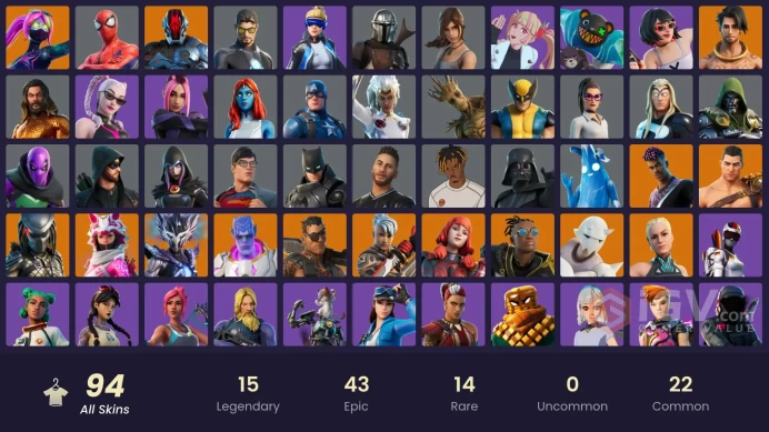 [PC/XBOX] | 1858 LVL | 94 skins | Neo Versa | Fixer | Cloud Striker | Point Patroller | Sultura | Predator | Galaxia | Joey | CHANGEABLE MAIL