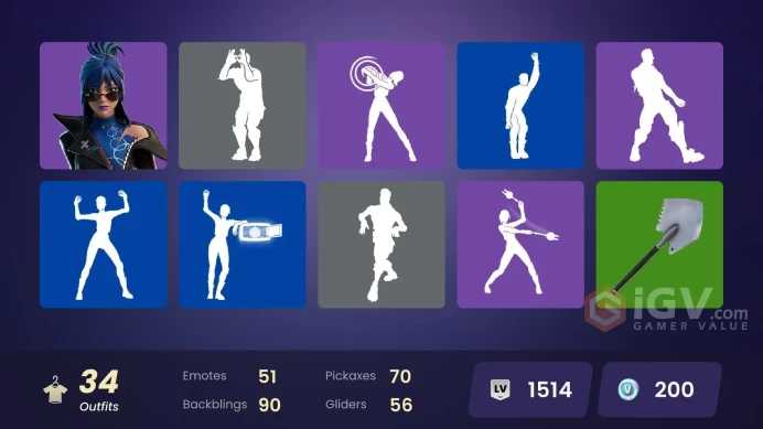 [PC-PSN-XBOX] 34 SKIN-70 PICKAXE-51 EMOTE-56 GLIDER-15K VP SPEND-FULL ACCESS-