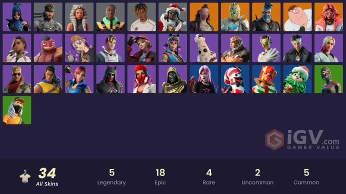 [PC-PSN-XBOX] 34 SKIN-70 PICKAXE-51 EMOTE-56 GLIDER-15K VP SPEND-FULL ACCESS-