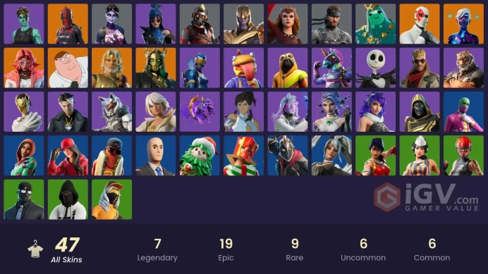 [PC/PSN/XBOX]47 Skins| Thanos | Zeus | Oscar | Galaxy Scout | Blitz Knight | Medusa | Ghoul Trooper | Scarlet Witch | Ghoul Trooper FULL ACCESS