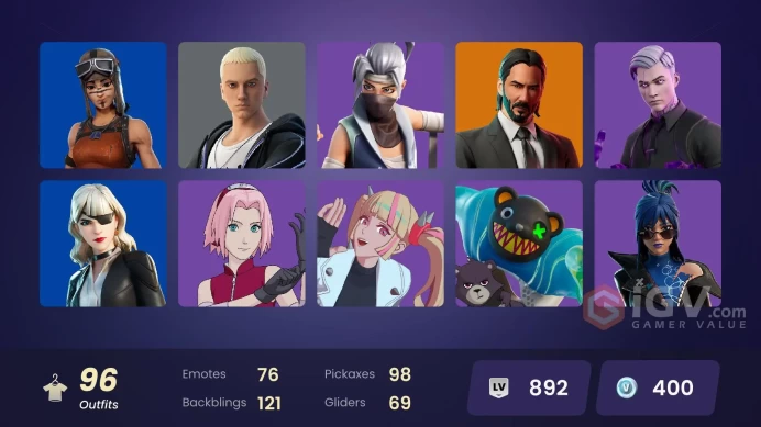 [PC/XBOX/PSN/NINTENDO] 96 skins | Renegade Raider | Explorer Emilie | The Ageless Champion | Iconic Era |Zka293